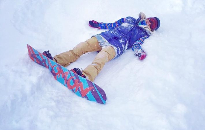 Ski le Gap Joey on a snowboard